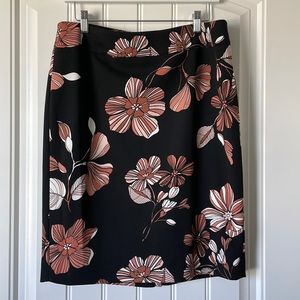 Nine West Straight Skirt Floral Print Size 10